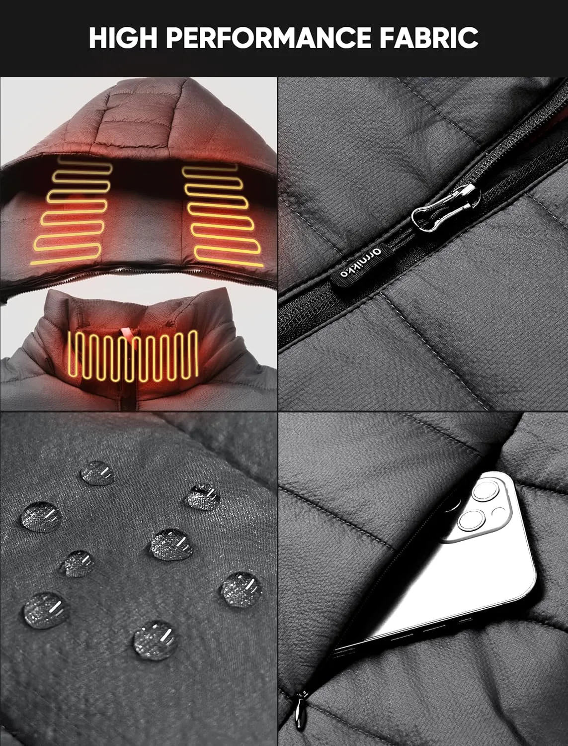 [2024 All-New] Heated Vest Women - Detachable Heated Hood, With 7.4V 16000mAh Battery Pack