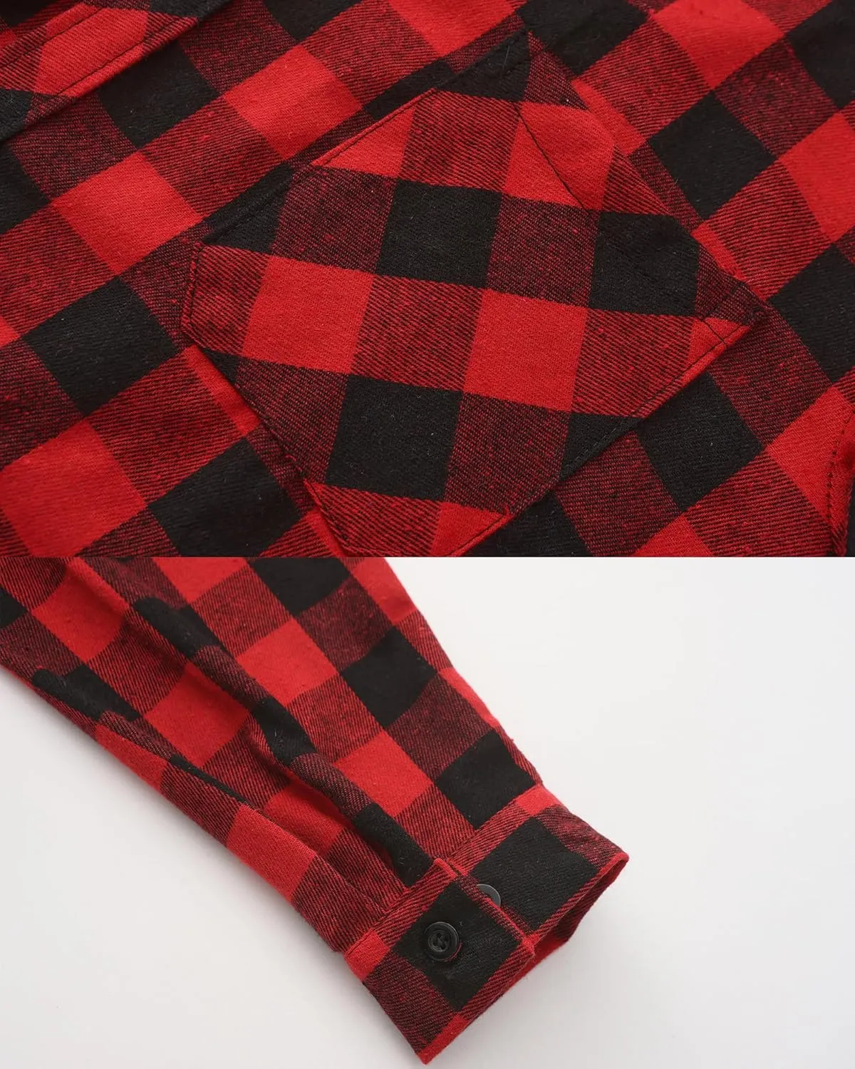 3 Pack Lightweight Hooded Flannel Shirt for Men Casual Button Down Plaid Shirt Long Sleeve Fashion Hooded with Pocket