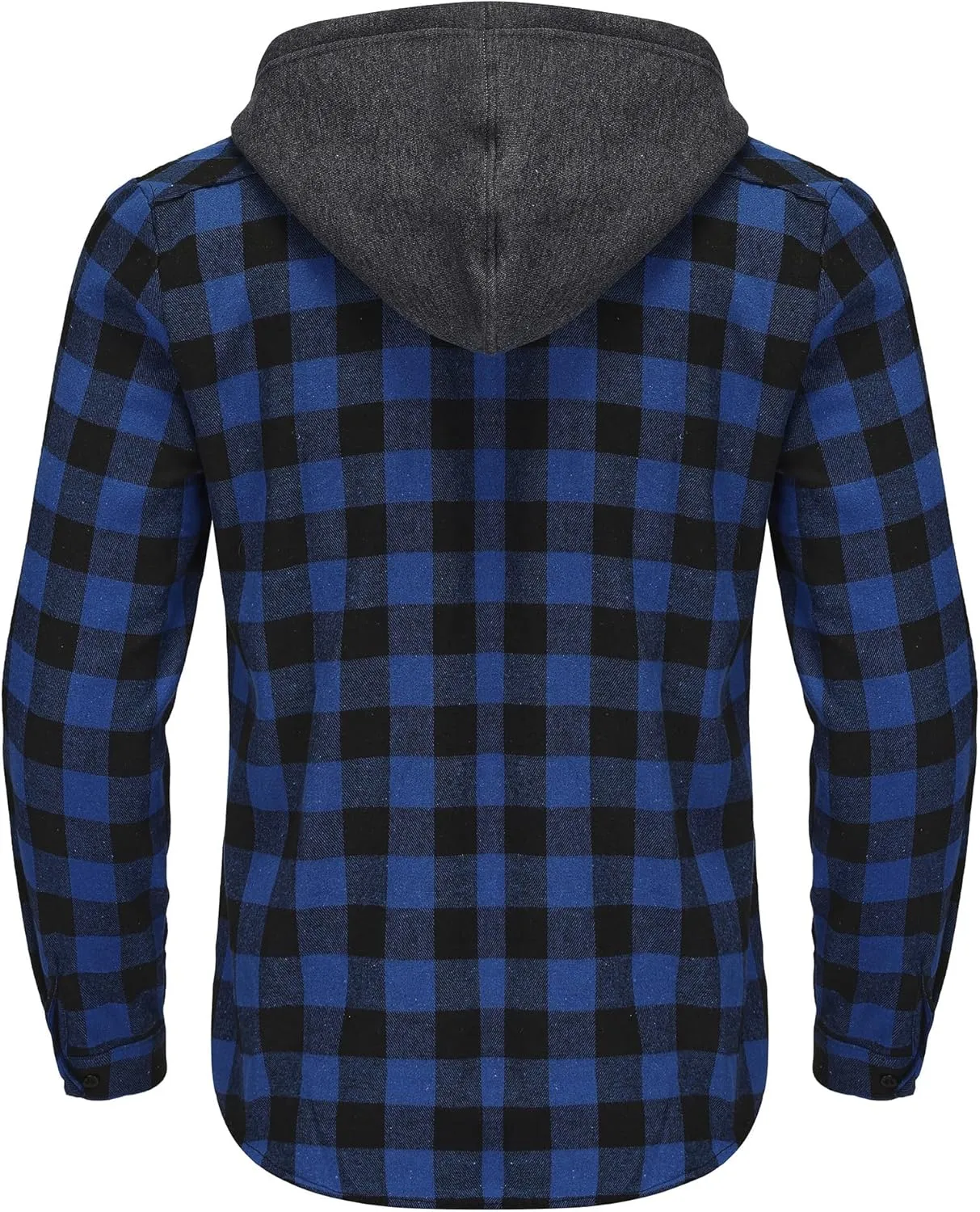 3 Pack Lightweight Hooded Flannel Shirt for Men Casual Button Down Plaid Shirt Long Sleeve Fashion Hooded with Pocket