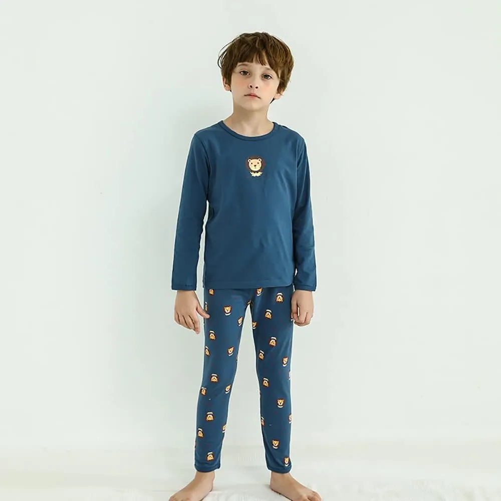 ABALACOCO Big Girls Boys 3 Sets (6pcs) Cotton Longs Sleeve Undershirts Autumn Winter Thermal Underwear Pants Suit 4-10T