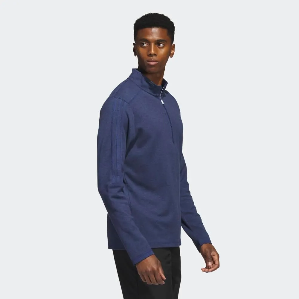 adidas Men's 3-Stripes Quarter Zip Golf Pullover