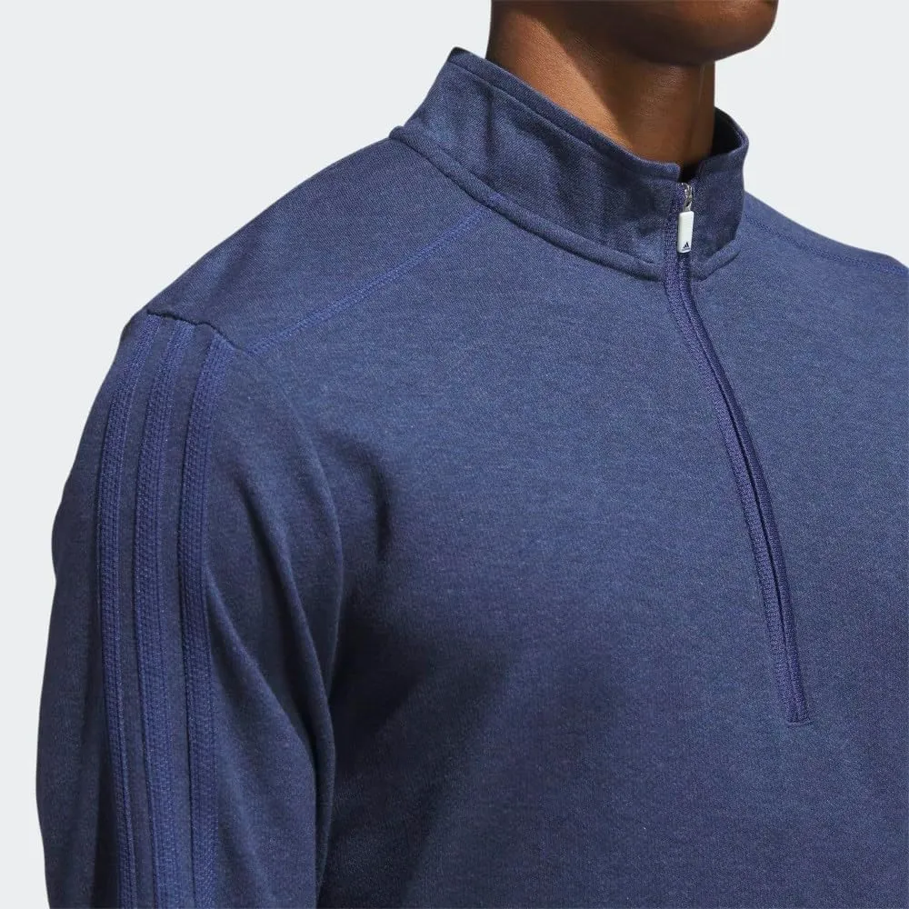 adidas Men's 3-Stripes Quarter Zip Golf Pullover