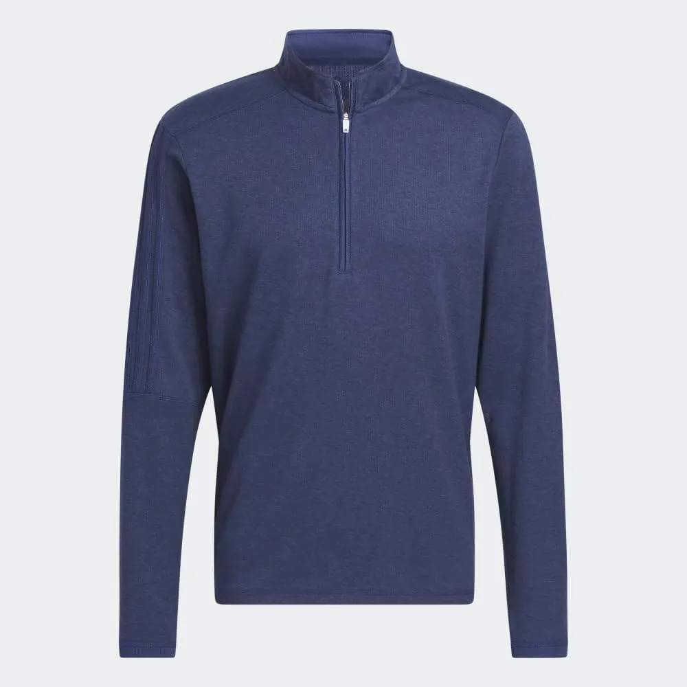 adidas Men's 3-Stripes Quarter Zip Golf Pullover