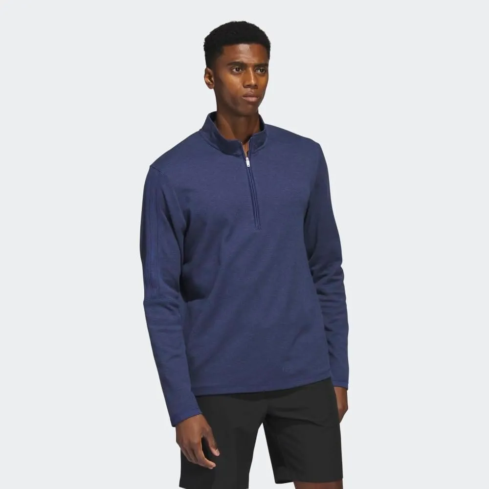 adidas Men's 3-Stripes Quarter Zip Golf Pullover