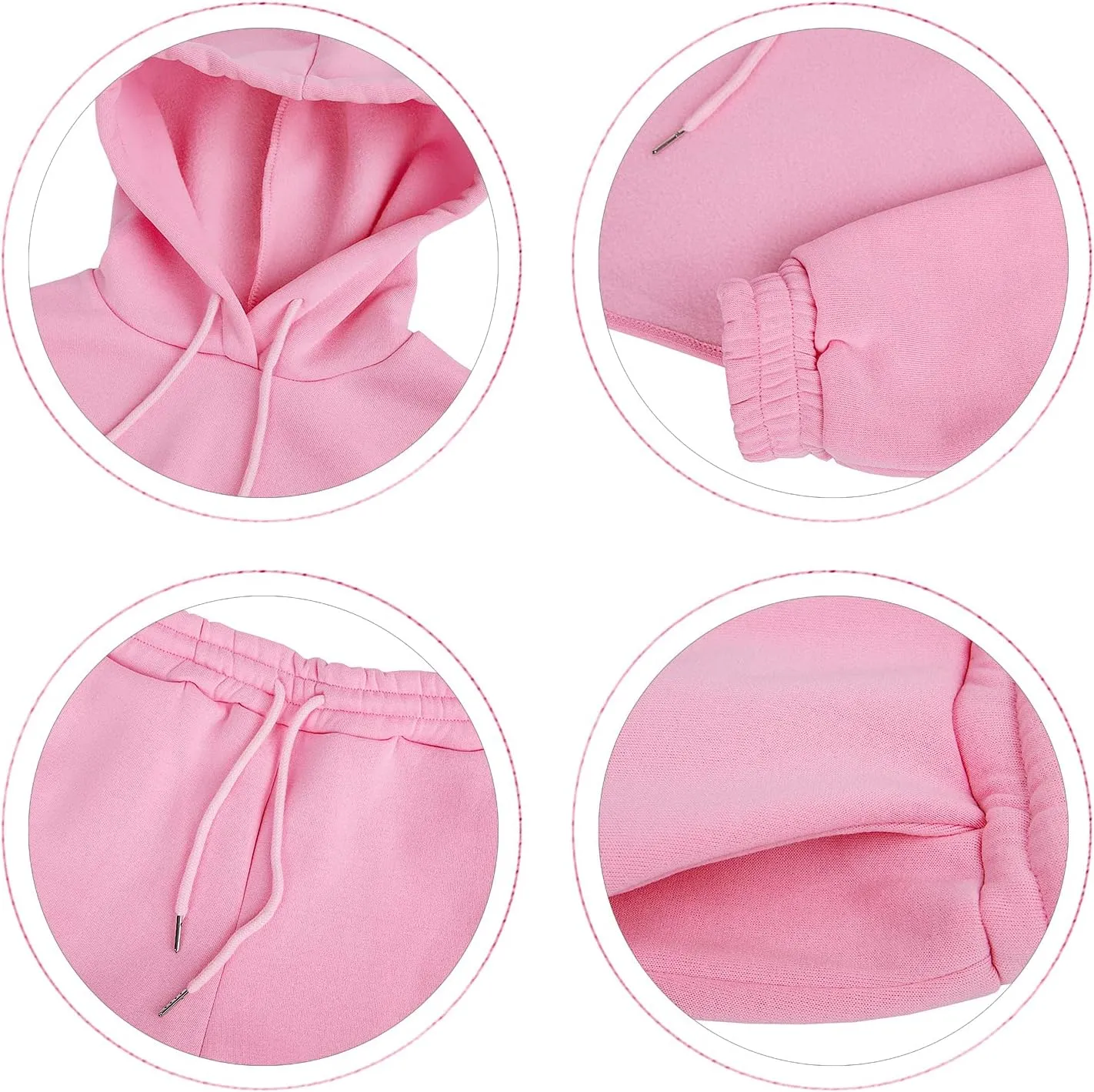 Adogirl Women 3 Piece Outfits Tracksuits Set Sexy Long Sleeve Pullover Hoodie Tank Crop Tops Jogger Sweatpants Sweatsuits