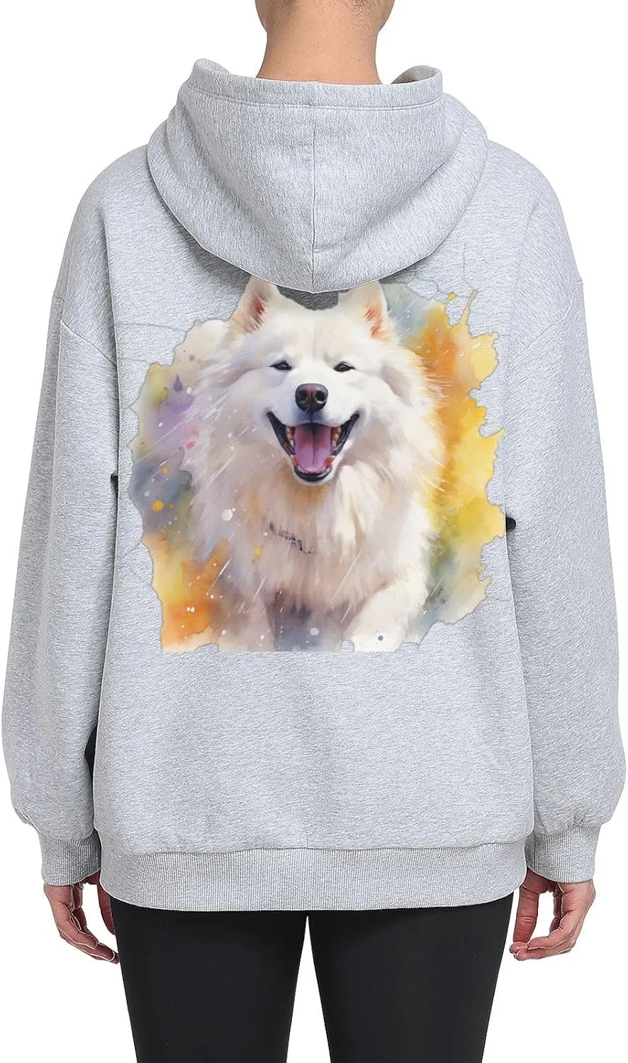 ALAZA Samoyed Dog Cute Womens Hoodie Women's Sweatshirts Oversized Pullover Fall Spring Outfits