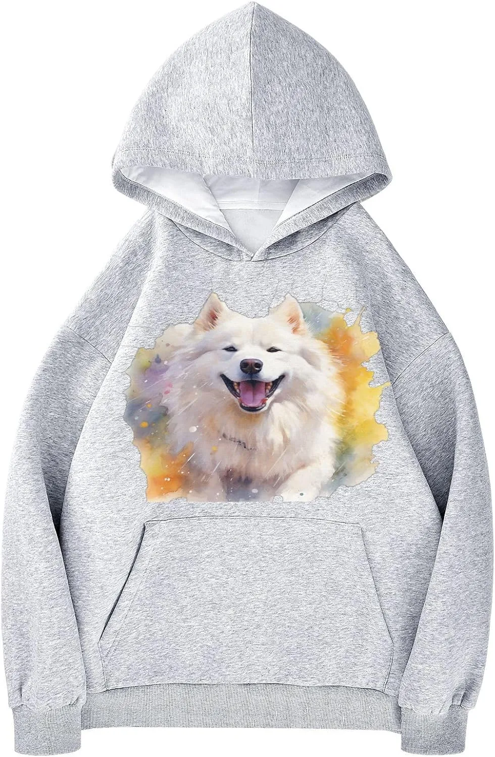 ALAZA Samoyed Dog Cute Womens Hoodie Women's Sweatshirts Oversized Pullover Fall Spring Outfits