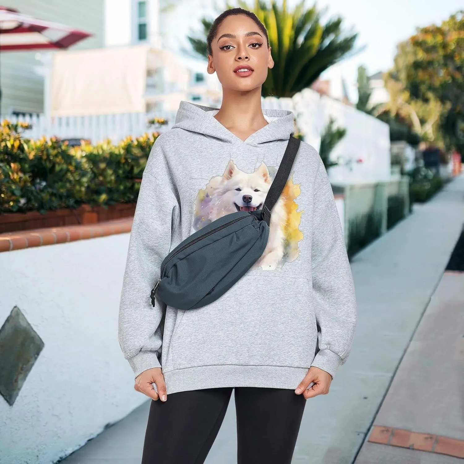 ALAZA Samoyed Dog Cute Womens Hoodie Women's Sweatshirts Oversized Pullover Fall Spring Outfits