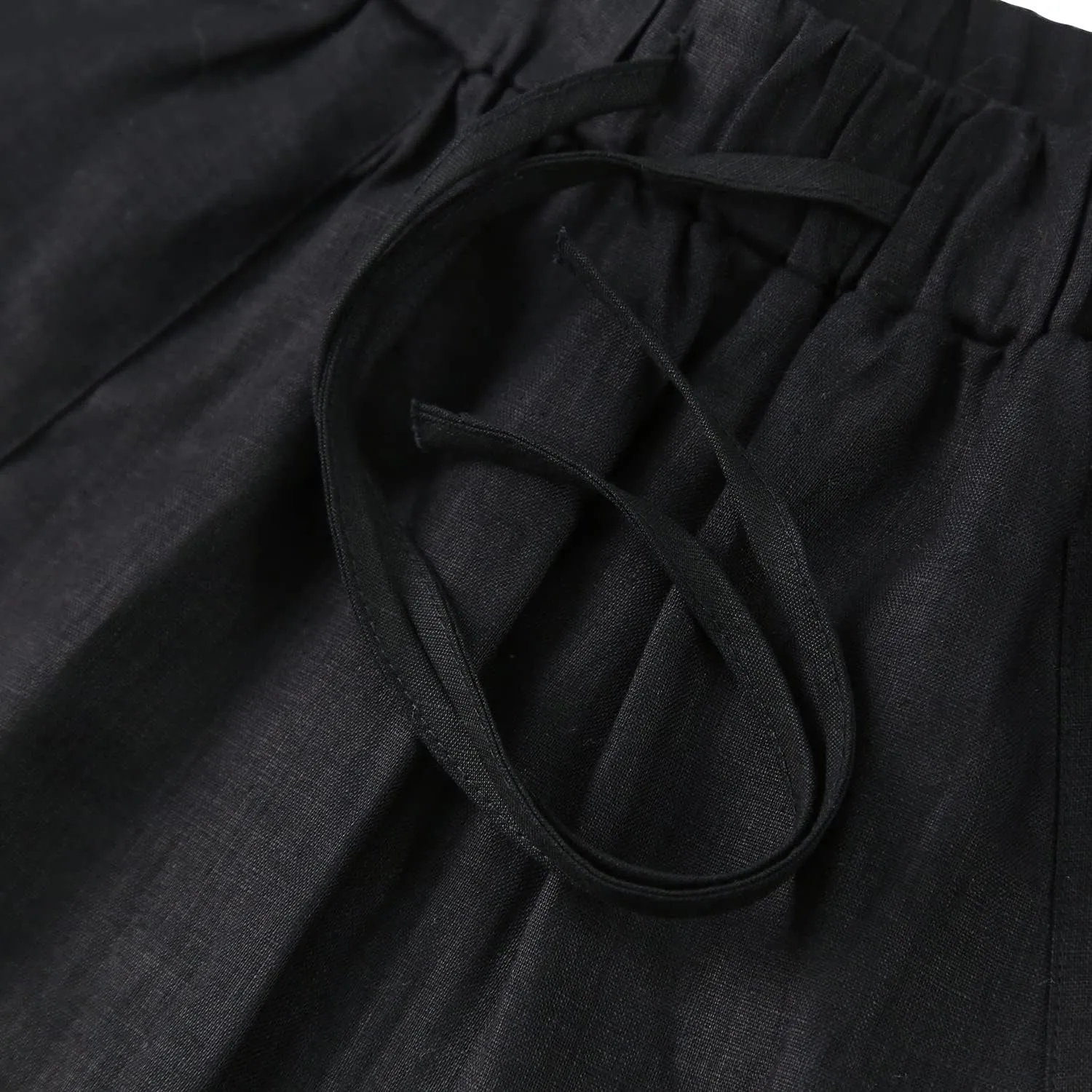 Amazhiyu Womens Linen Pencil Pants with Pockets High Waist Drawstring Trousers