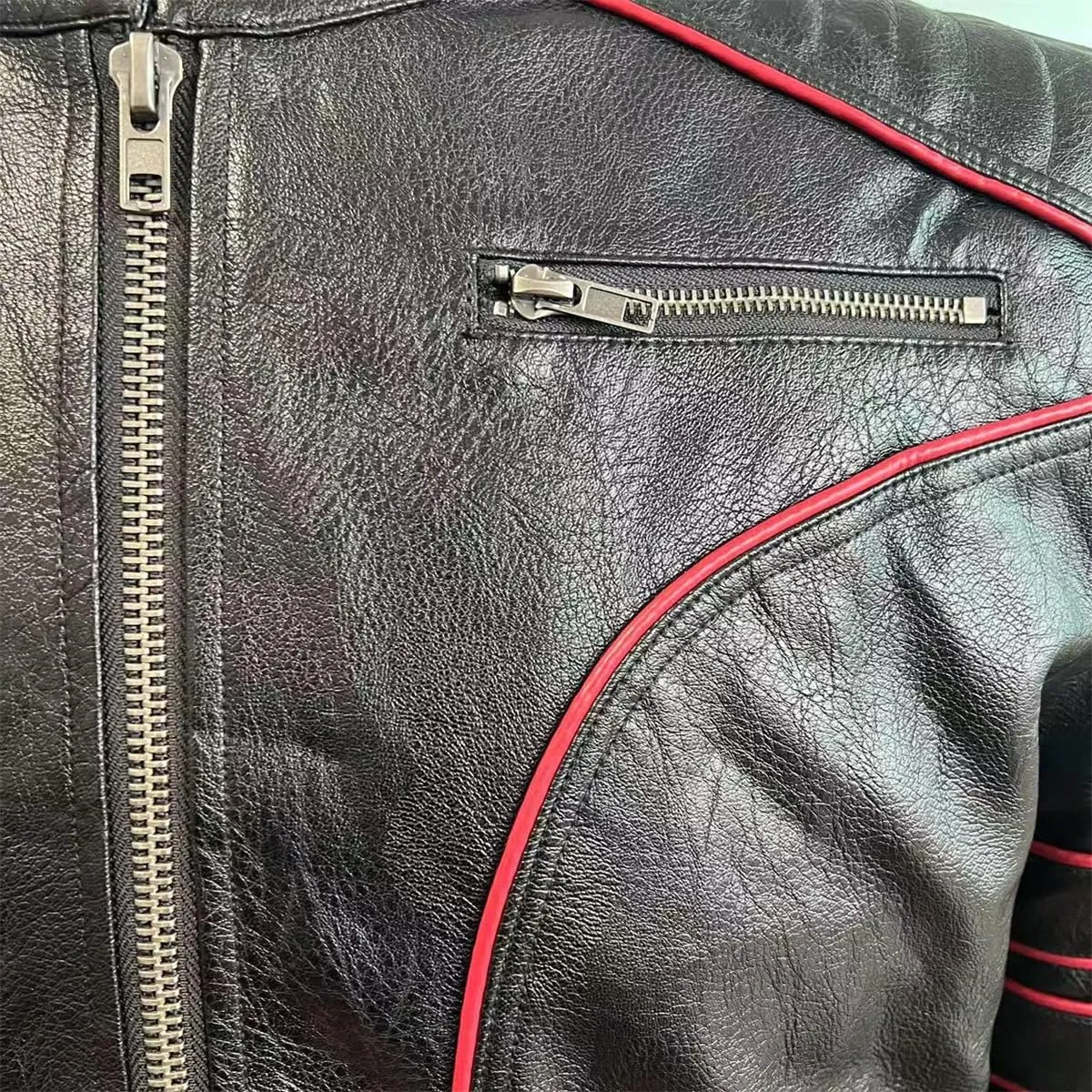 Apocrypha Mens Faux Leather Biker Coat Leather Motorcycle Jacke Bomber Jacket