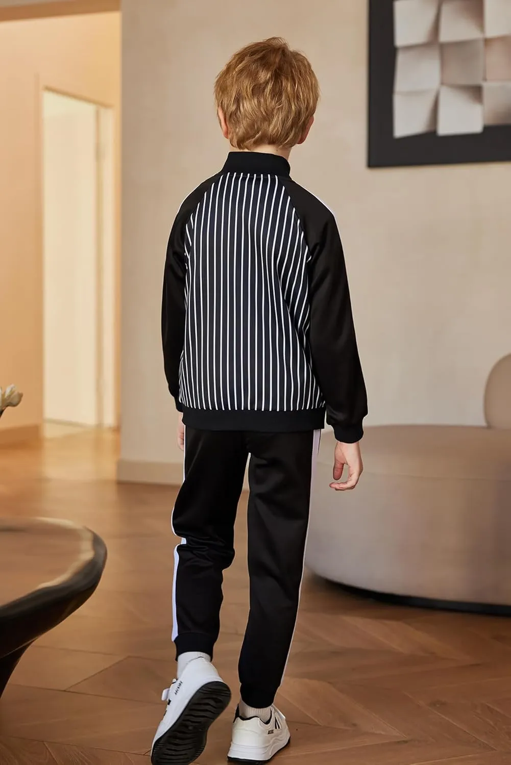 Arshiner Boy's 2 Pieces Full Zip Tracksuits Stylish Sport Jogging Suits Jacket & Pants Sweatsuit Set for 5-13 Years