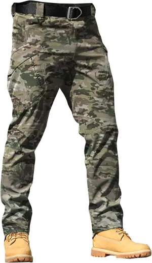 Athletic Pants for Men Men's Solid Color and Windproof and Rainproof Pants Winter Warm Straight Leg Gym Sweatpants