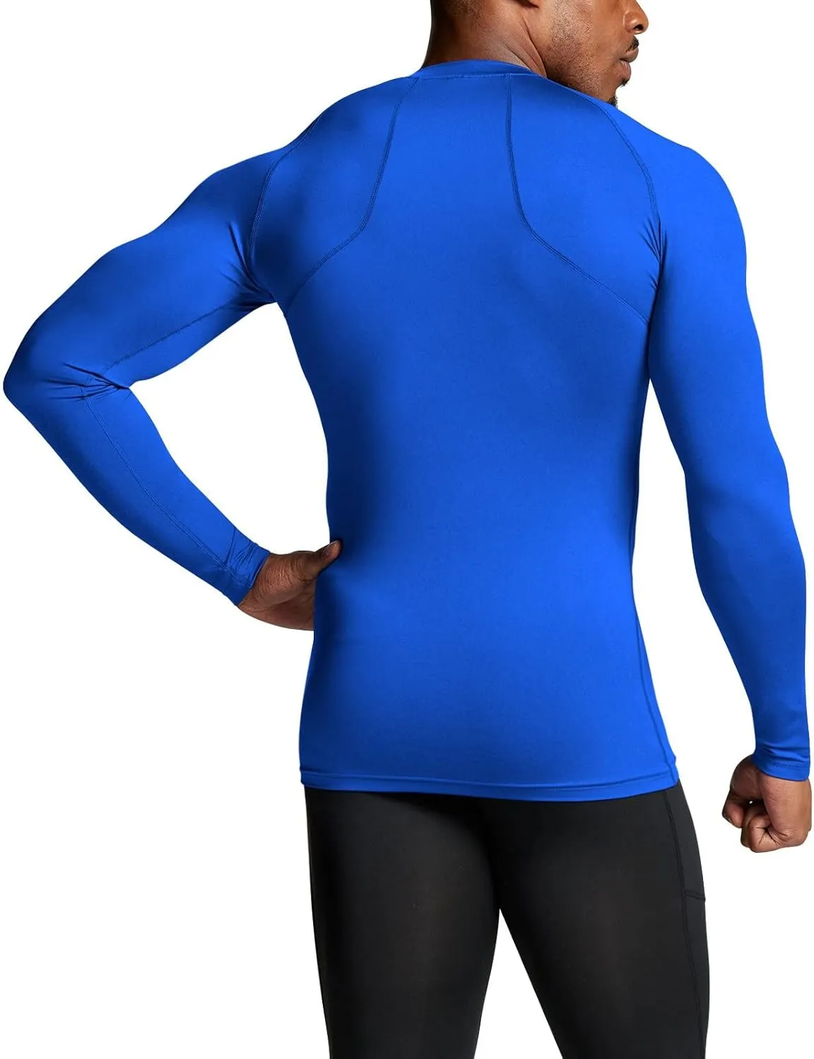 ATHLIO Men's UPF 50  Long Sleeve Compression Shirts, Water Sports Rash Guard Base Layer, Athletic Workout Shirt