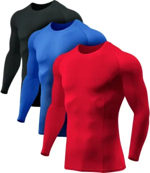 ATHLIO Men's UPF 50  Long Sleeve Compression Shirts, Water Sports Rash Guard Base Layer, Athletic Workout Shirt