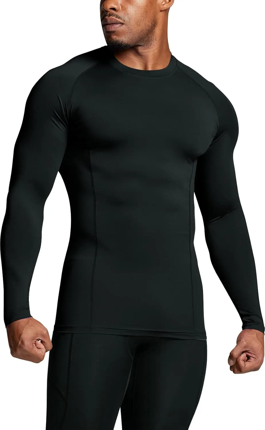 ATHLIO Men's UPF 50  Long Sleeve Compression Shirts, Water Sports Rash Guard Base Layer, Athletic Workout Shirt