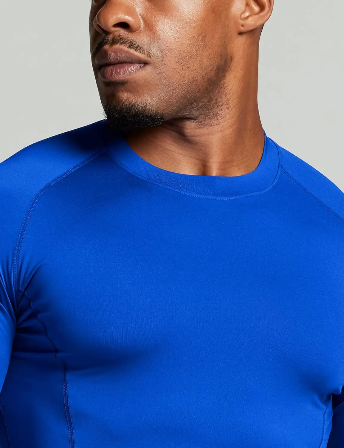 ATHLIO Men's UPF 50  Long Sleeve Compression Shirts, Water Sports Rash Guard Base Layer, Athletic Workout Shirt