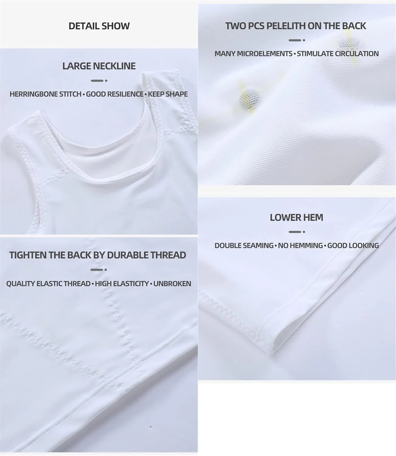 BaronHong Men Hide Gynecomastia Pullover Chest Binder Compression Slimming Undershirt Male Corset Tank Tops