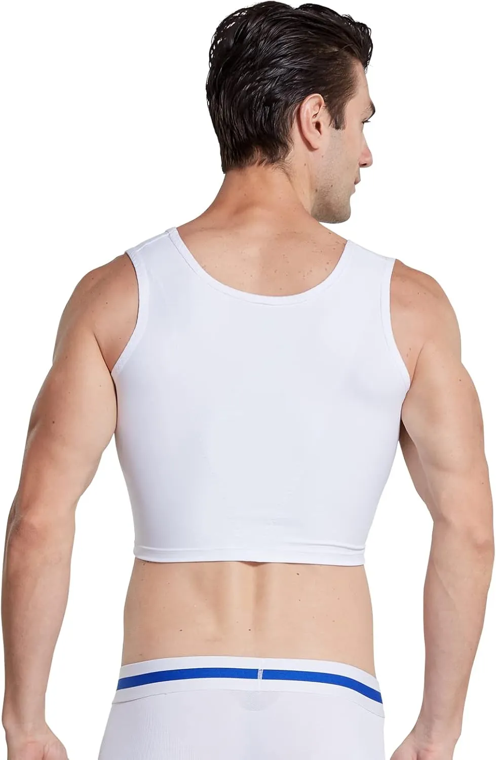 BaronHong Men Hide Gynecomastia Pullover Chest Binder Compression Slimming Undershirt Male Corset Tank Tops
