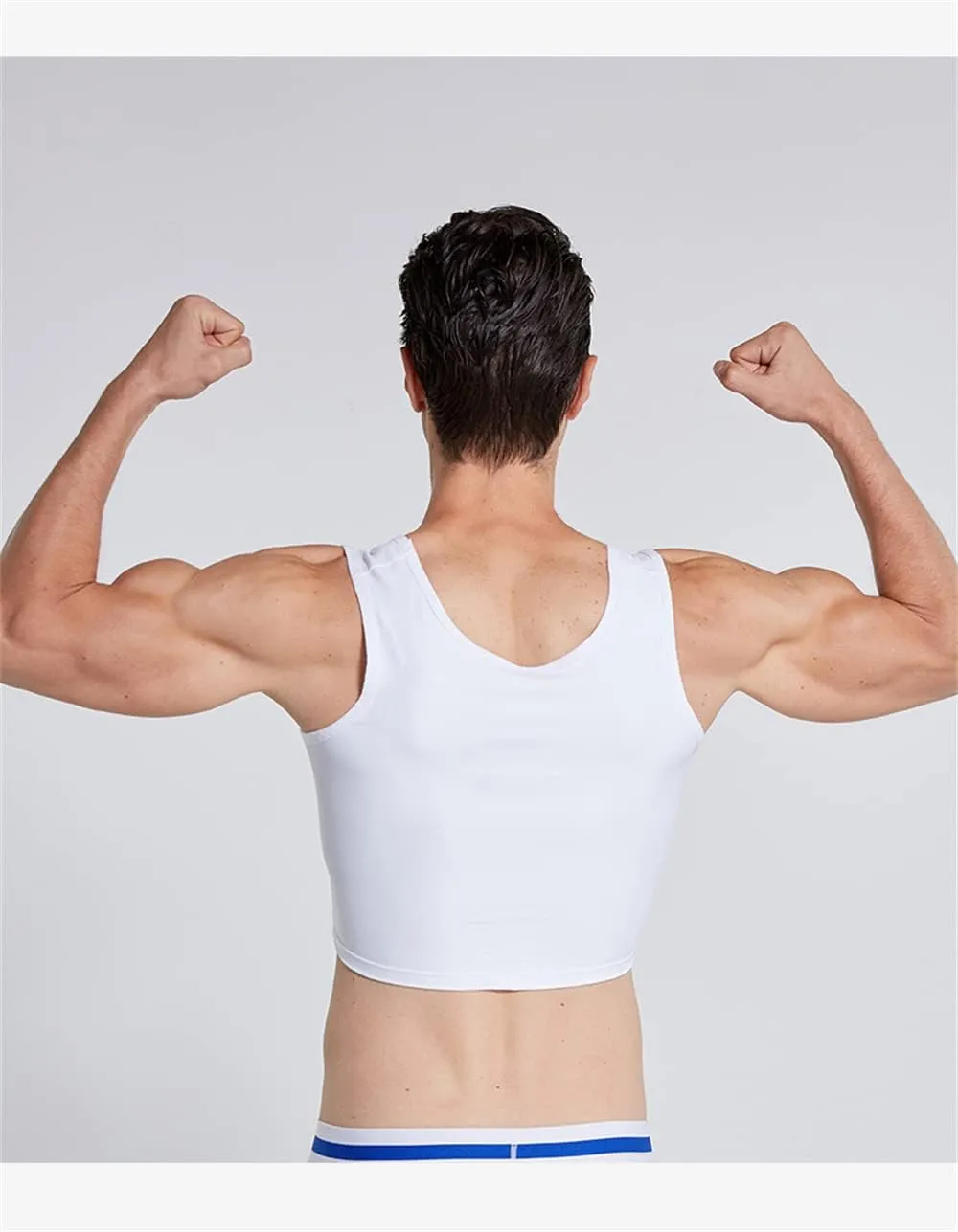BaronHong Men Hide Gynecomastia Pullover Chest Binder Compression Slimming Undershirt Male Corset Tank Tops