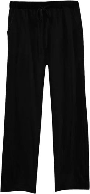 Barrel Pants for Women Winter Nice Business Capris with Pockets Fleece Lined Elastic Waist