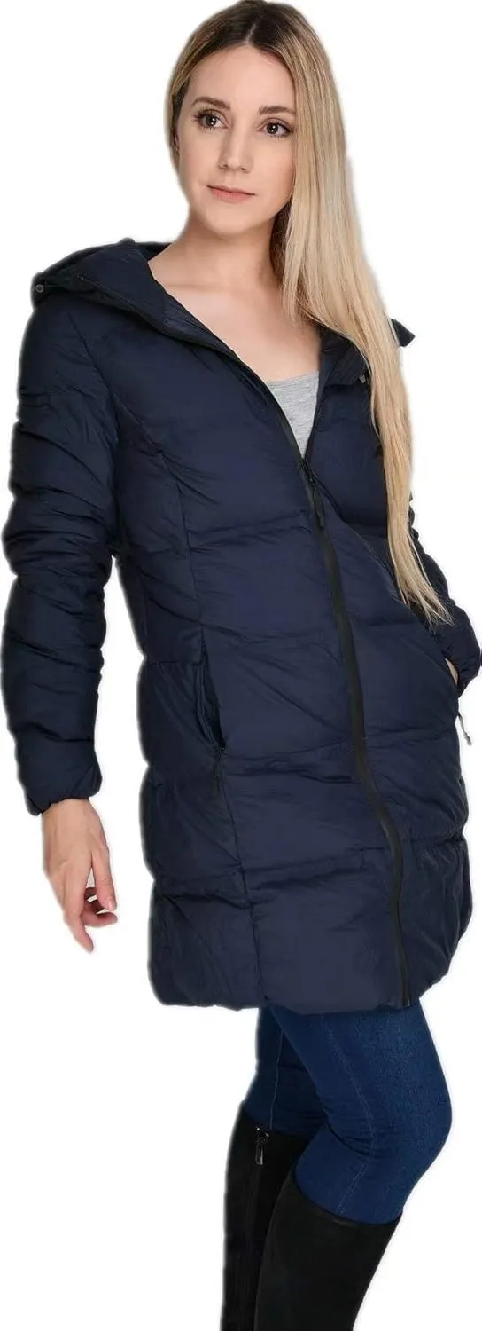 Beinia Women's Seamless Hooded Down Coat Jacket Puffer Parka Jacket