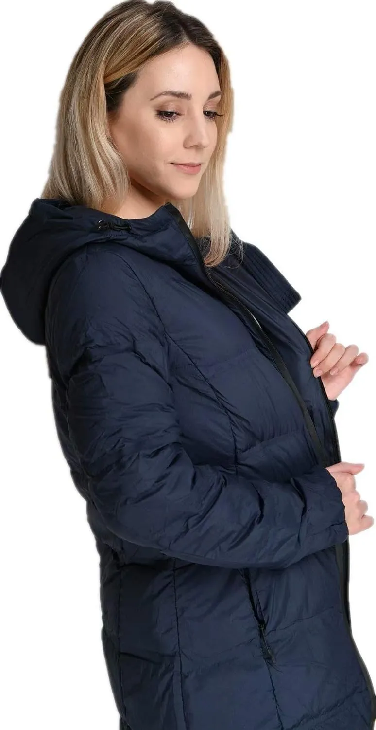 Beinia Women's Seamless Hooded Down Coat Jacket Puffer Parka Jacket