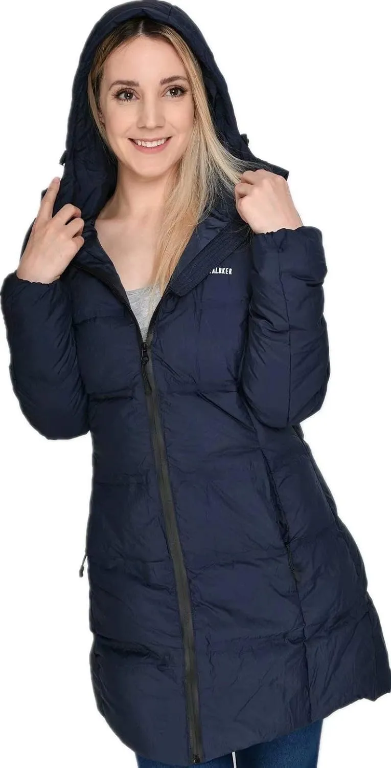 Beinia Women's Seamless Hooded Down Coat Jacket Puffer Parka Jacket