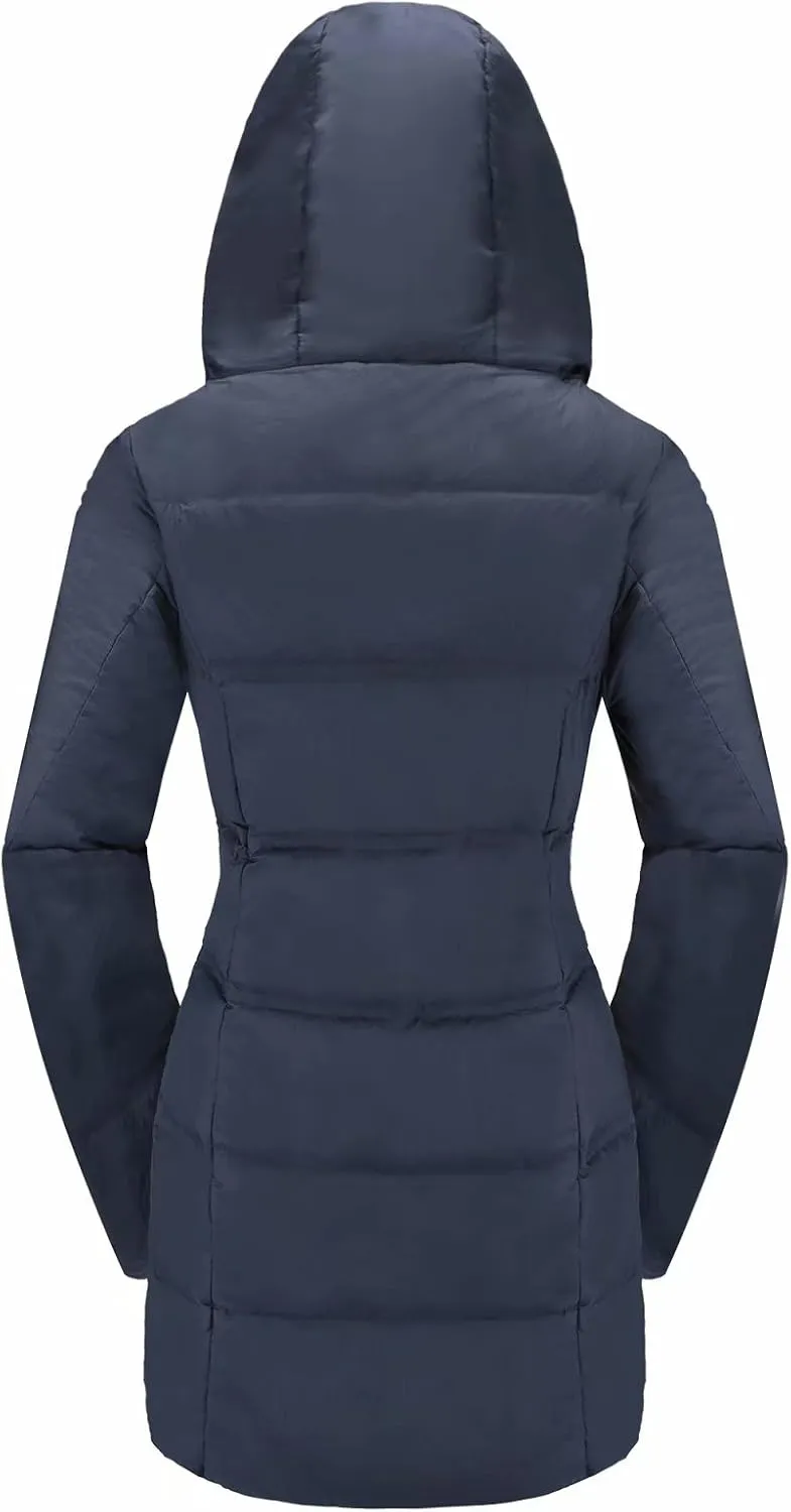 Beinia Women's Seamless Hooded Down Coat Jacket Puffer Parka Jacket