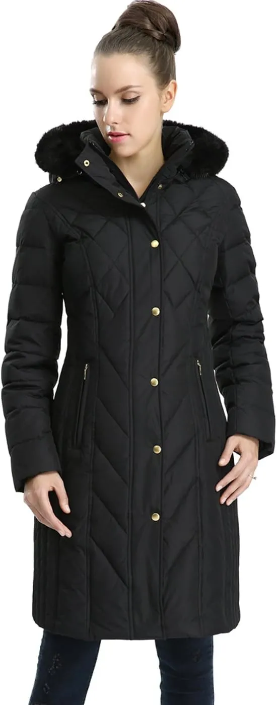 BGSD Women Addi Waterproof Hooded Long Down Parka Coat Novelty Winter Jacket - Regular & Plus Size