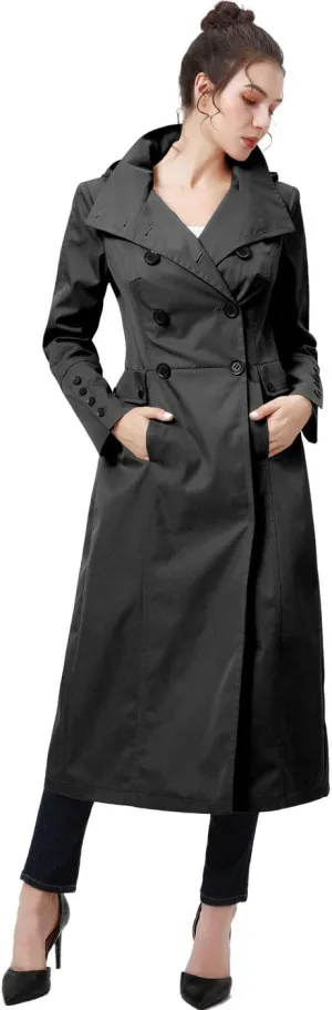 BGSD Women Kelly Waterproof Hooded Maxi Long Trench Coat - Regular & Plus Size
