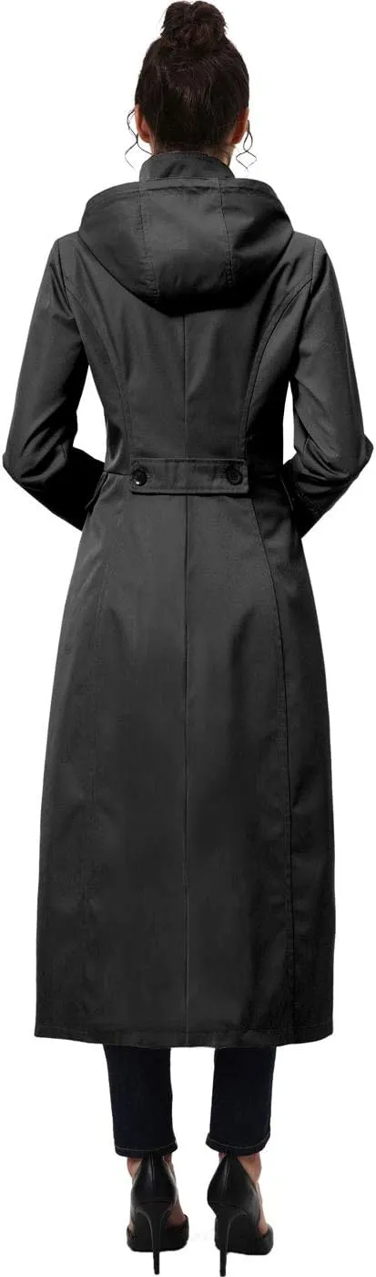 BGSD Women Kelly Waterproof Hooded Maxi Long Trench Coat - Regular & Plus Size