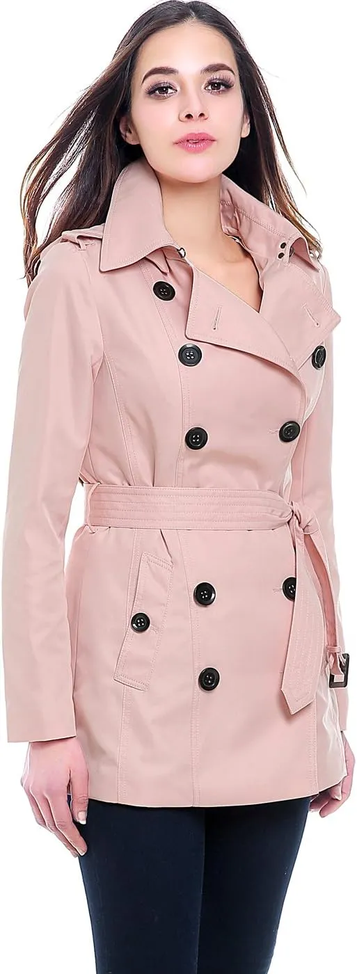 BGSD Women Tori Waterproof Hooded Short Trench Coat