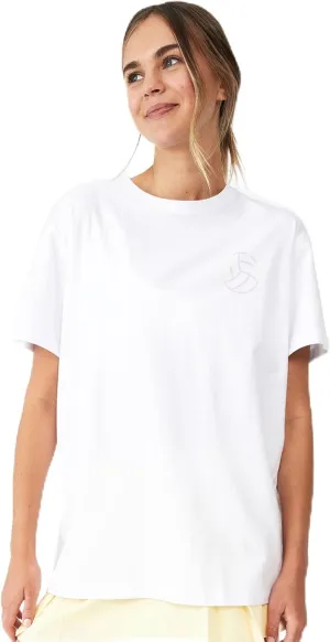 Body Womens Active Organic T-Shirt White and Beach Club XS