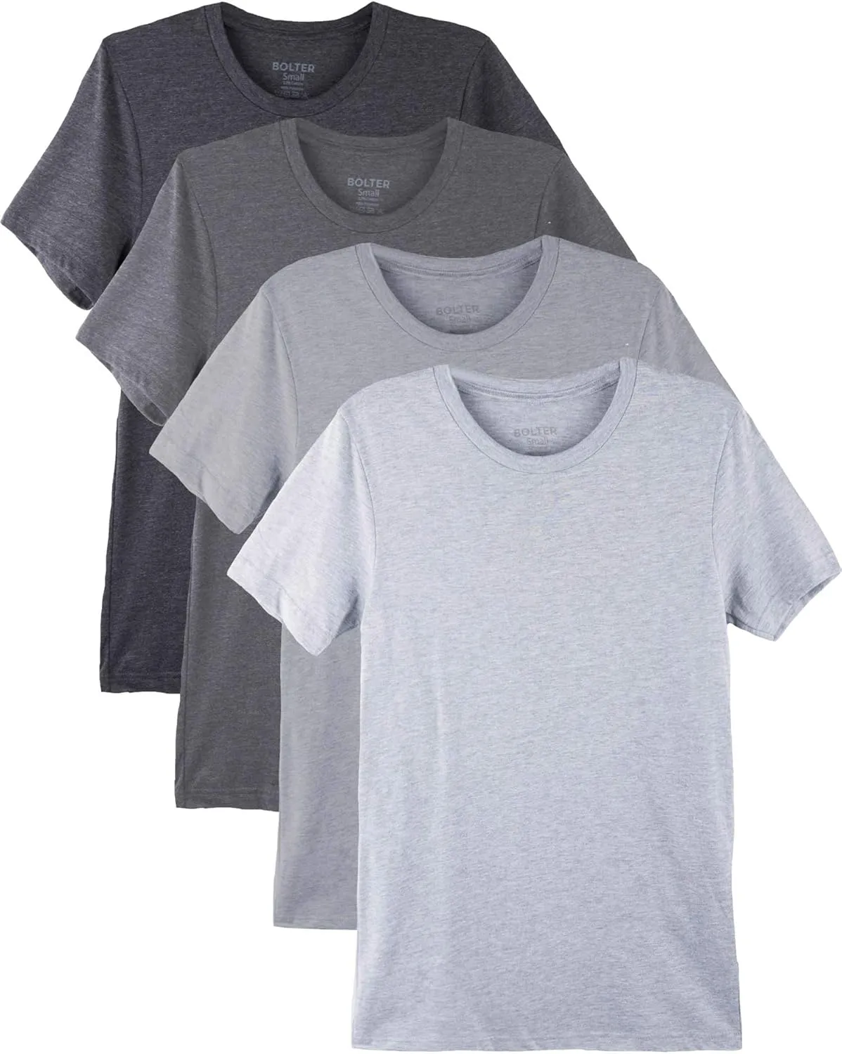 Bolter 4 Pack Men's Everyday Cotton Blend Short Sleeve T-Shirt