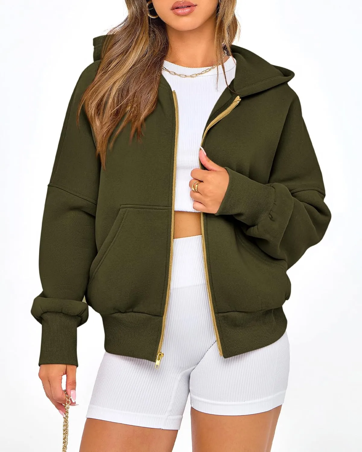 BTFBM Womens Zip Up Hoodies Long Sleeve Fashion Sweatshirt Fleece Y2K Hooded Jacket 2025 Trendy Fall Spring Clothes