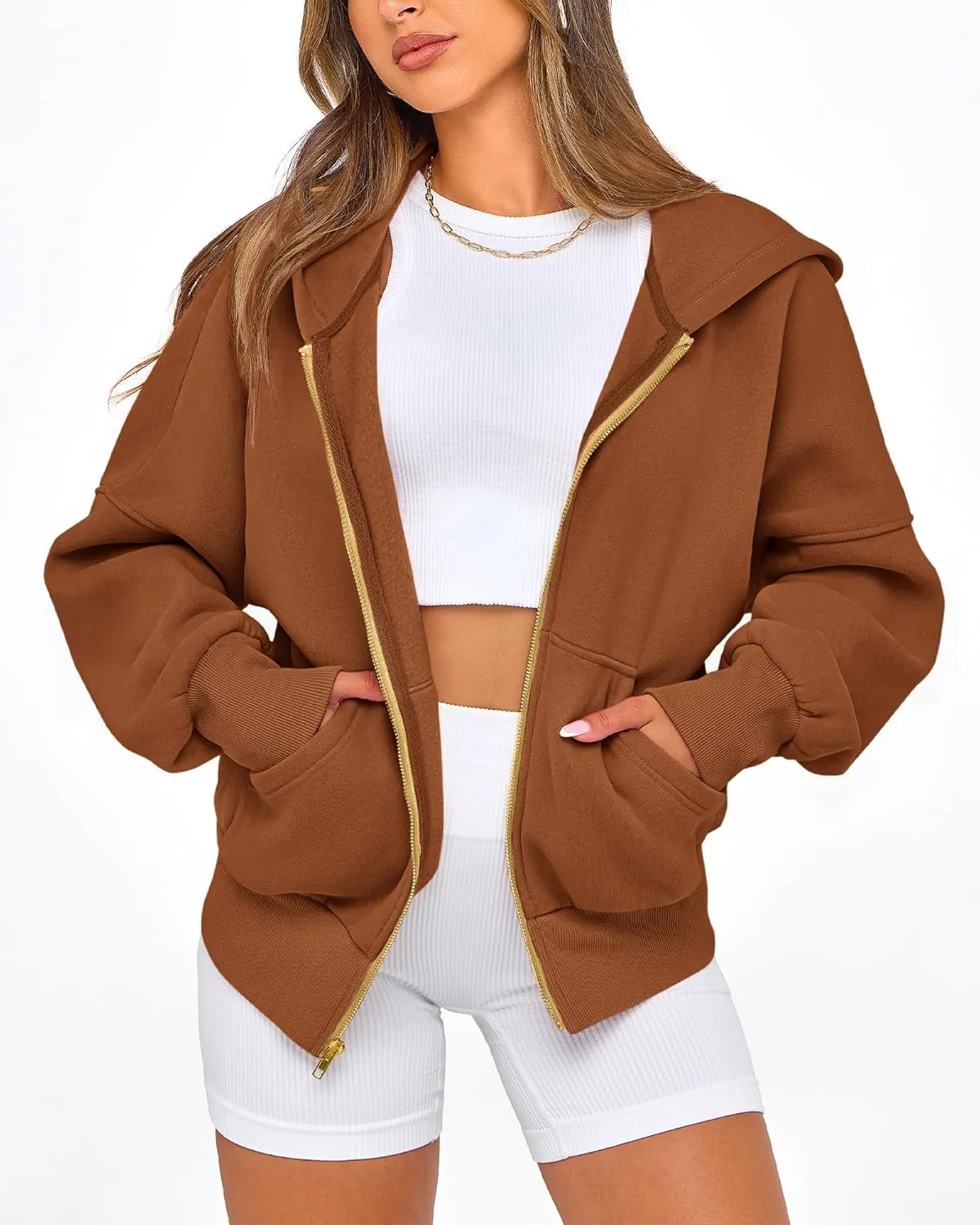 BTFBM Womens Zip Up Hoodies Long Sleeve Fashion Sweatshirt Fleece Y2K Hooded Jacket 2025 Trendy Fall Spring Clothes