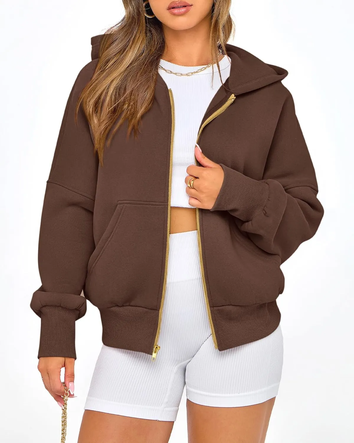 BTFBM Womens Zip Up Hoodies Long Sleeve Fashion Sweatshirt Fleece Y2K Hooded Jacket 2025 Trendy Fall Spring Clothes