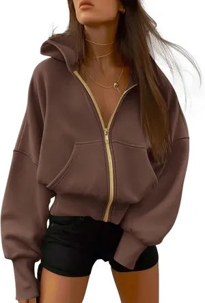 BTFBM Womens Zip Up Hoodies Long Sleeve Fashion Sweatshirt Fleece Y2K Hooded Jacket 2025 Trendy Fall Spring Clothes