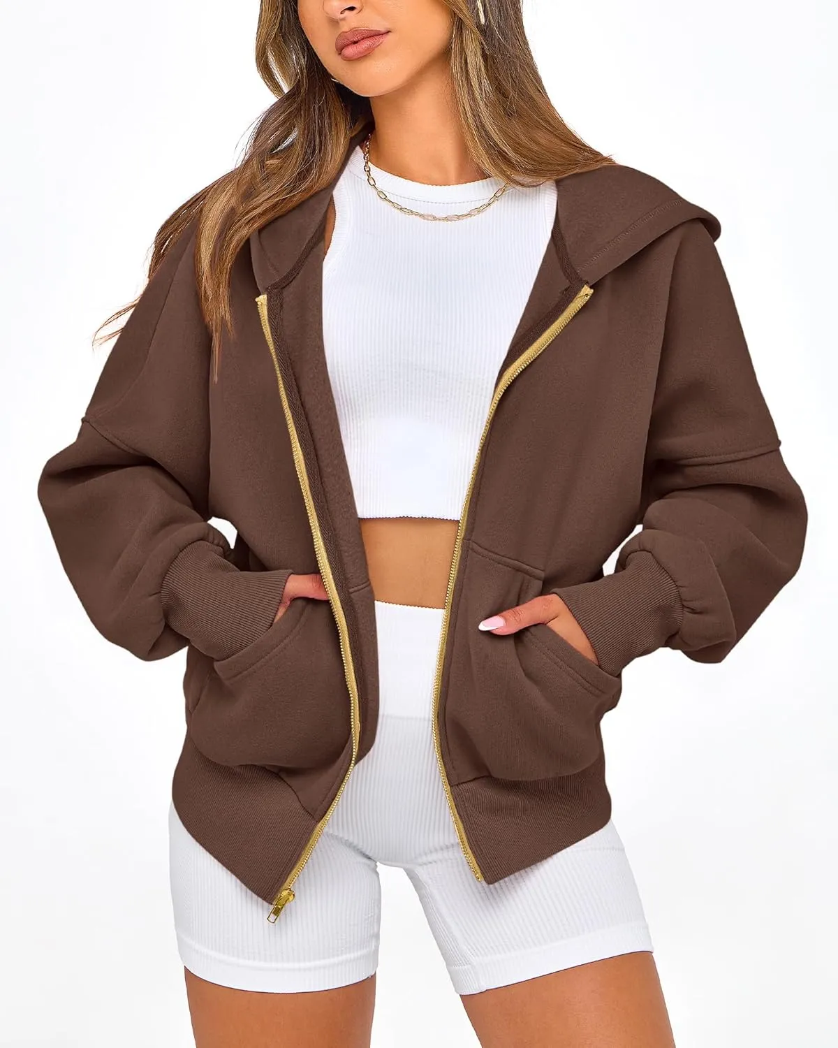BTFBM Womens Zip Up Hoodies Long Sleeve Fashion Sweatshirt Fleece Y2K Hooded Jacket 2025 Trendy Fall Spring Clothes