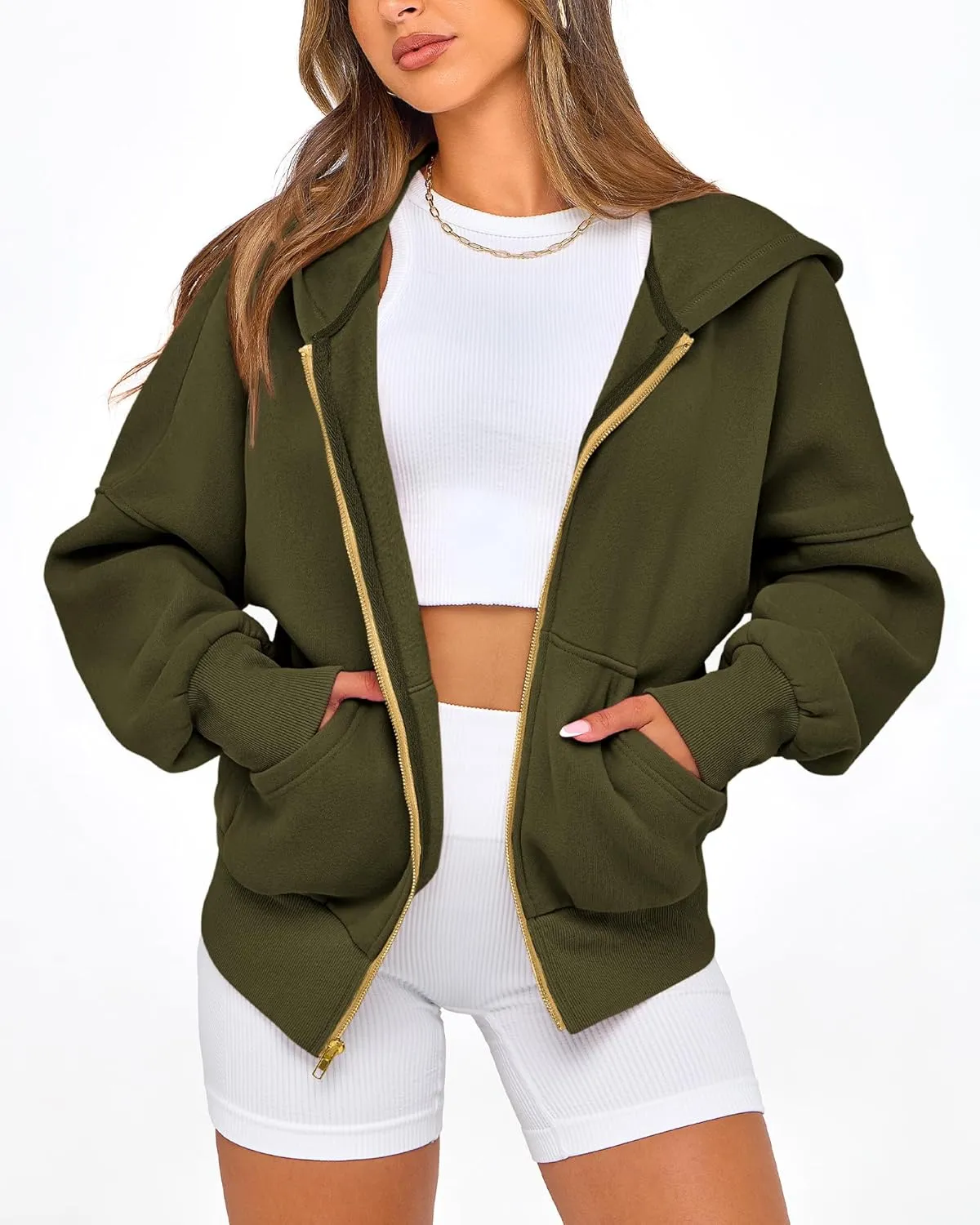 BTFBM Womens Zip Up Hoodies Long Sleeve Fashion Sweatshirt Fleece Y2K Hooded Jacket 2025 Trendy Fall Spring Clothes
