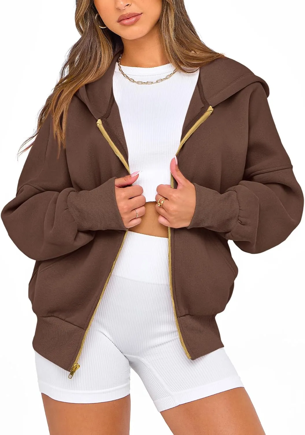 BTFBM Womens Zip Up Hoodies Long Sleeve Fashion Sweatshirt Fleece Y2K Hooded Jacket 2025 Trendy Fall Spring Clothes