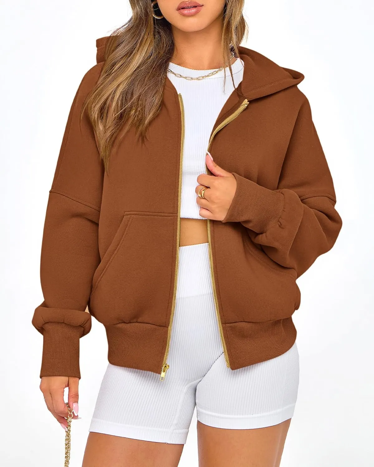 BTFBM Womens Zip Up Hoodies Long Sleeve Fashion Sweatshirt Fleece Y2K Hooded Jacket 2025 Trendy Fall Spring Clothes