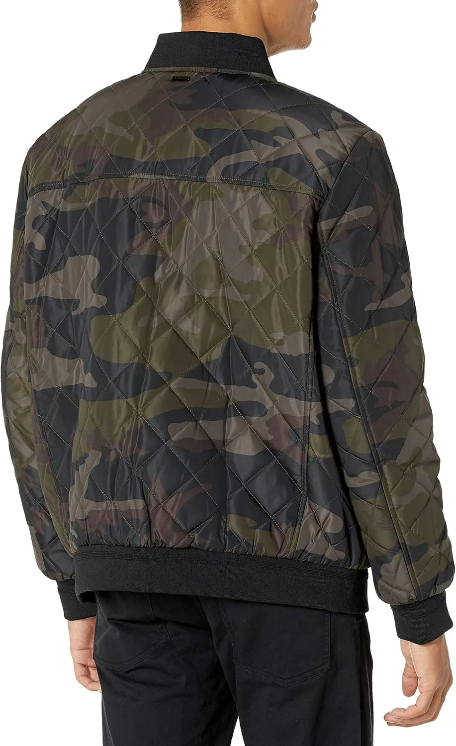 Calvin Klein Men's Quilted Zipper Detail Flight Jacket