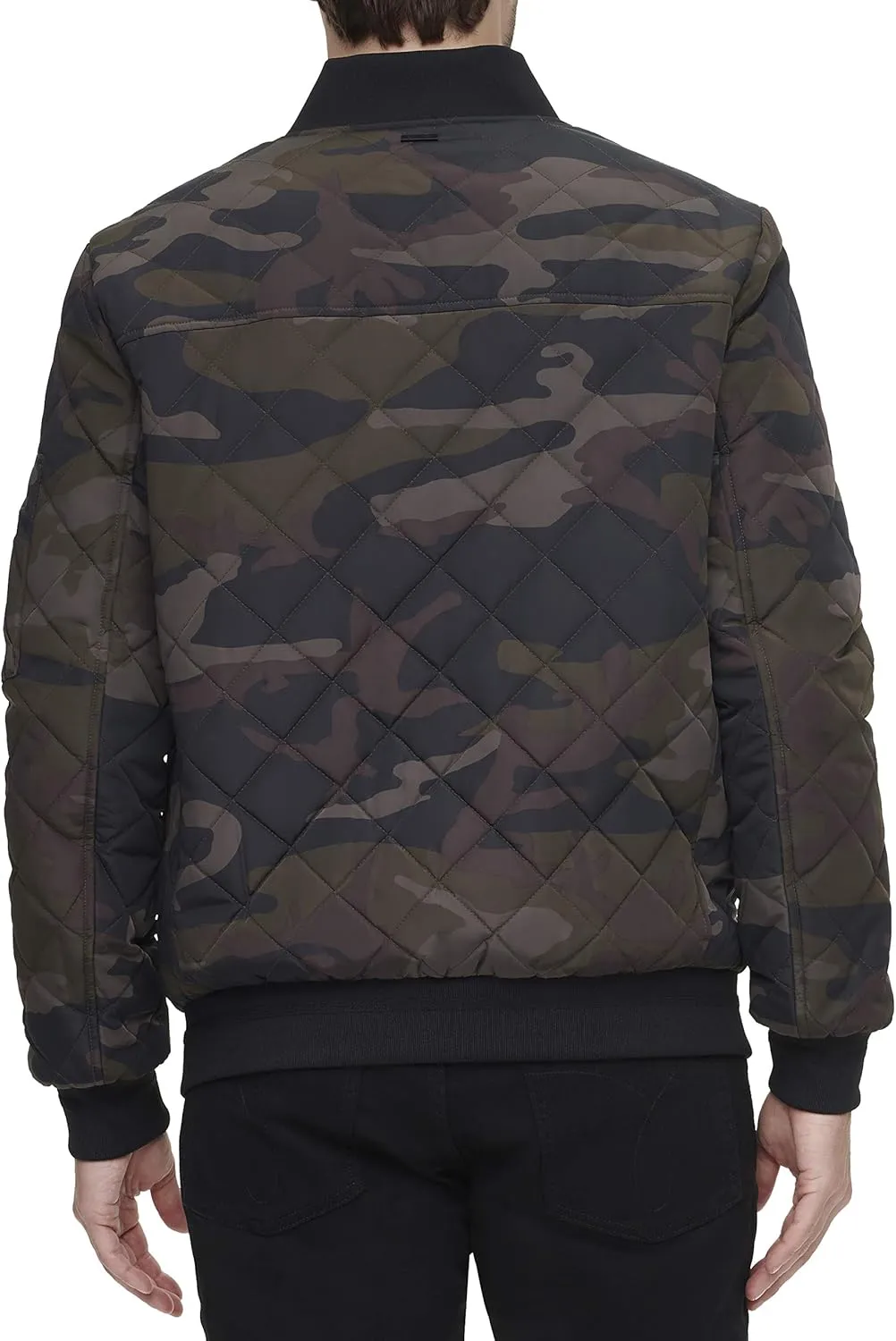Calvin Klein Men's Quilted Zipper Detail Flight Jacket