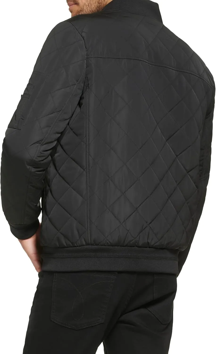 Calvin Klein Men's Quilted Zipper Detail Flight Jacket