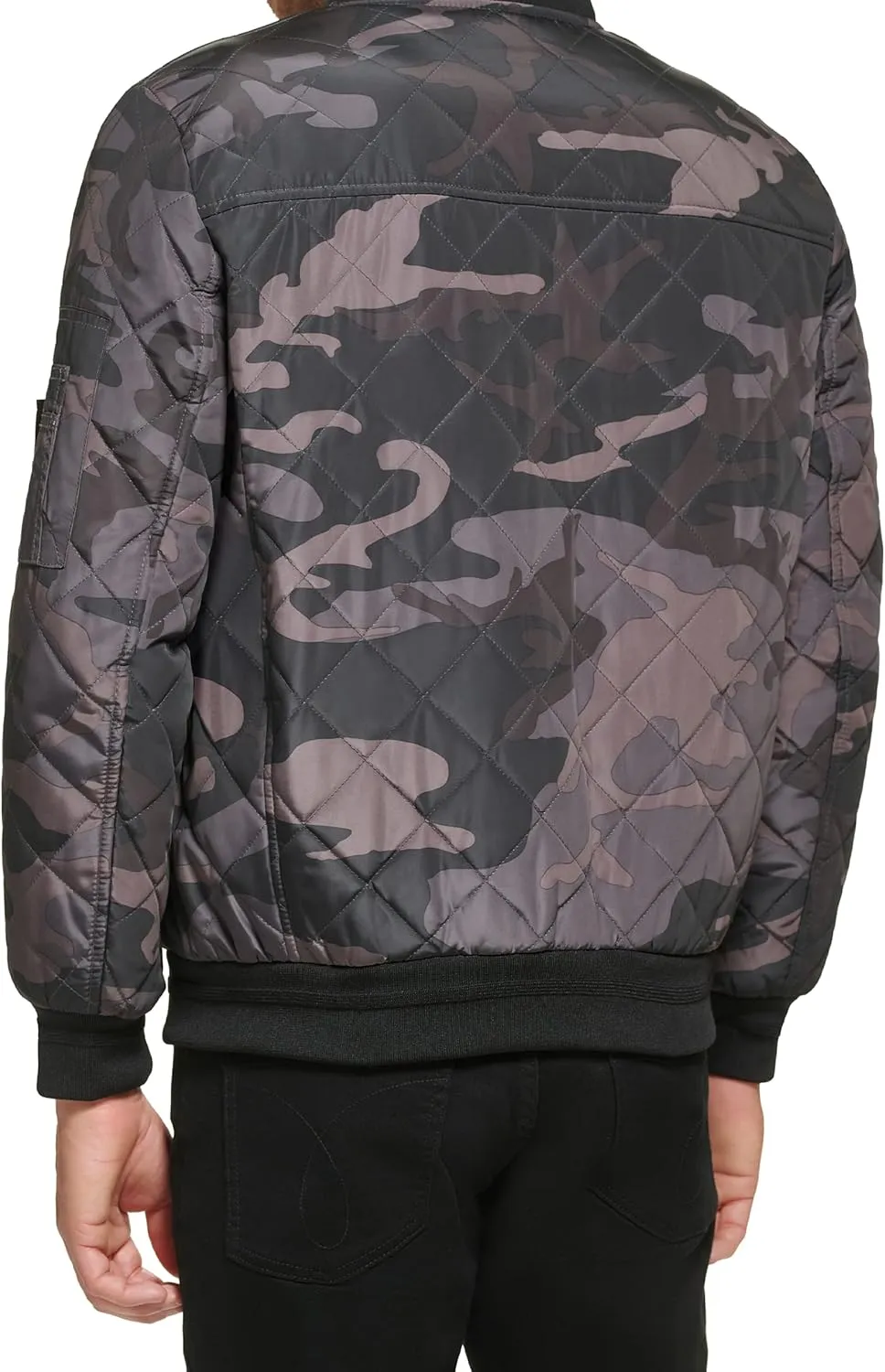 Calvin Klein Men's Quilted Zipper Detail Flight Jacket