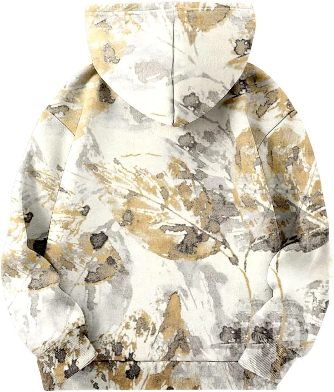 Camo Hoodies for Teen Girls Cute Sweatshirt Maple Leaf Print Oversized Fleece Sweatshirts Pullover Tops with Pocket