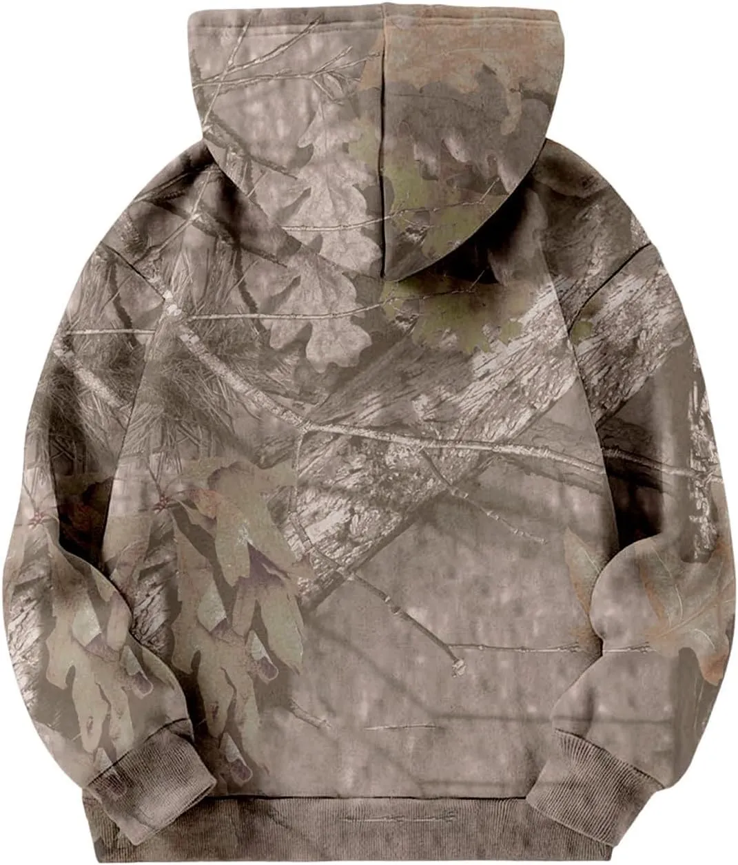 Camo Hoodies for Teen Girls Cute Sweatshirt Maple Leaf Print Oversized Fleece Sweatshirts Pullover Tops with Pocket