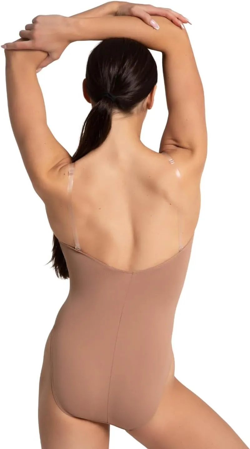 Capezio womens Camisole Leotard With Clear Transition Straps