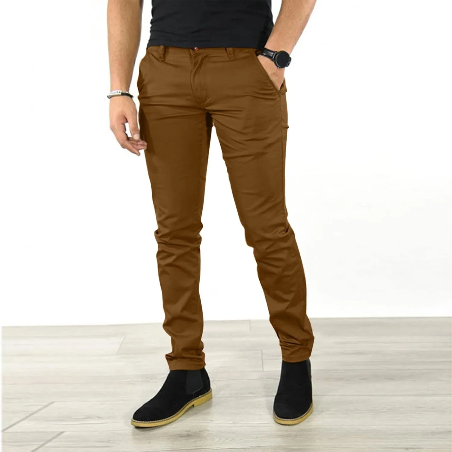 Cargo Pants for Men Big and Tall, with Pockets for Workout Jogging Running Men's Heavyweight Sweatpants Fleece Lined